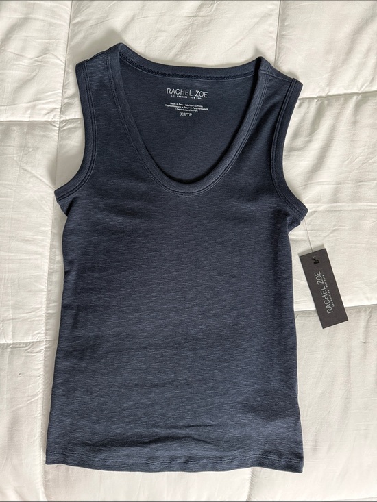 Rachel Zoe Tops - Rachel Zoe Navy Scoop Neck Tank Top
